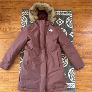 Maroon North Face Parka